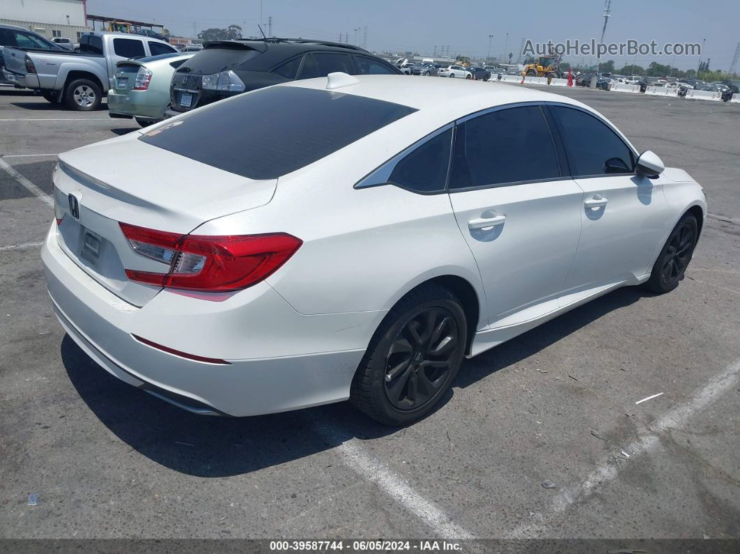 2018 Honda Accord Lx White vin: 1HGCV1F1XJA083390