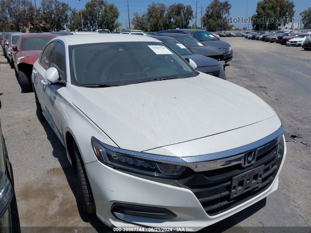 2018 Honda Accord Lx White vin: 1HGCV1F1XJA083390