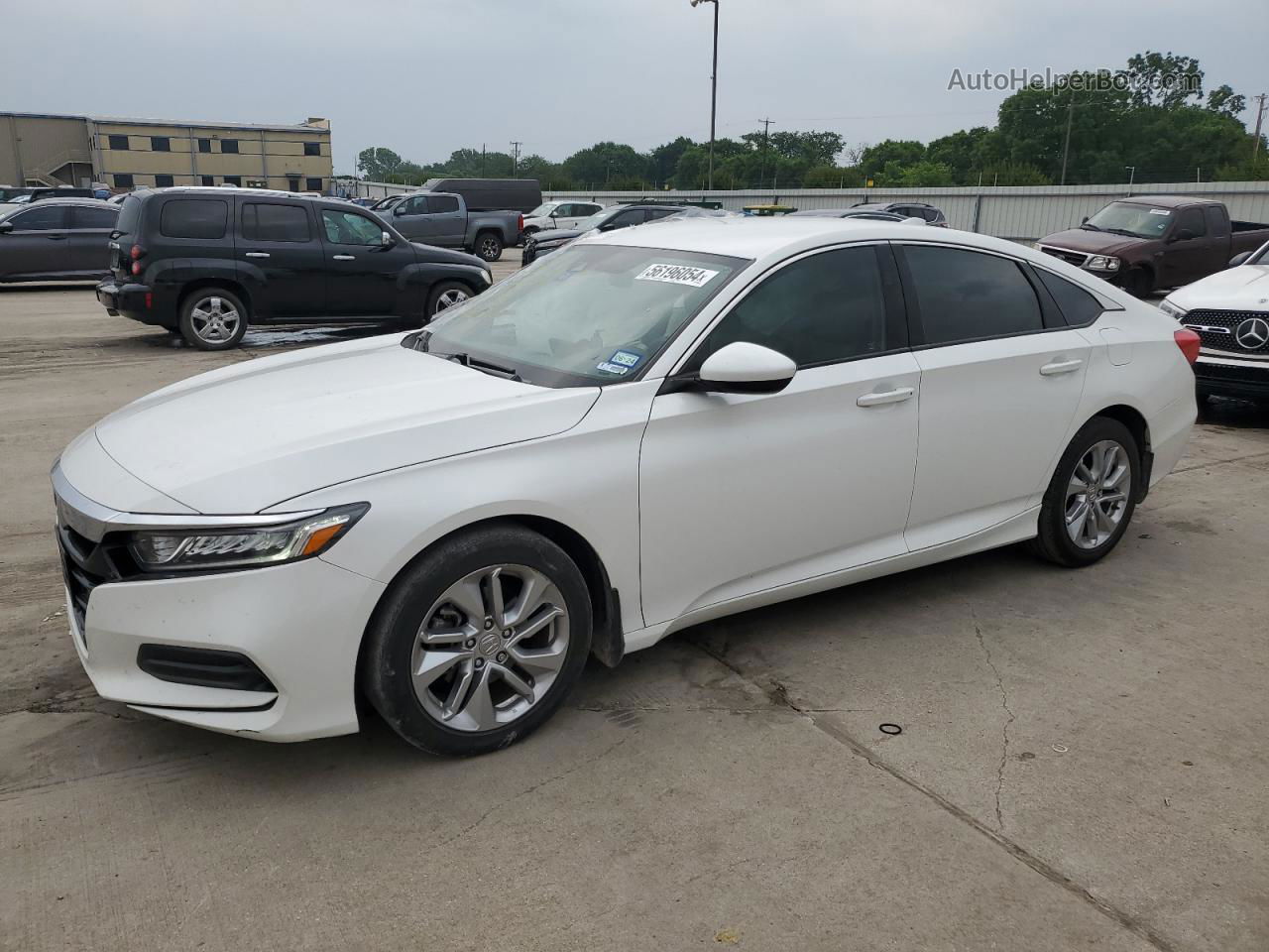 2018 Honda Accord Lx White vin: 1HGCV1F1XJA091618