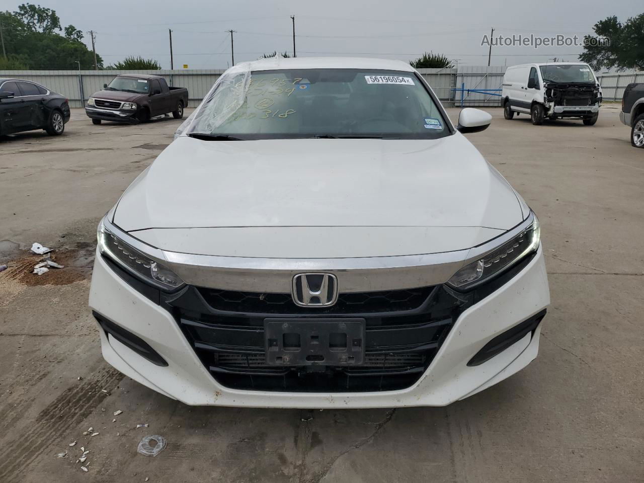 2018 Honda Accord Lx White vin: 1HGCV1F1XJA091618