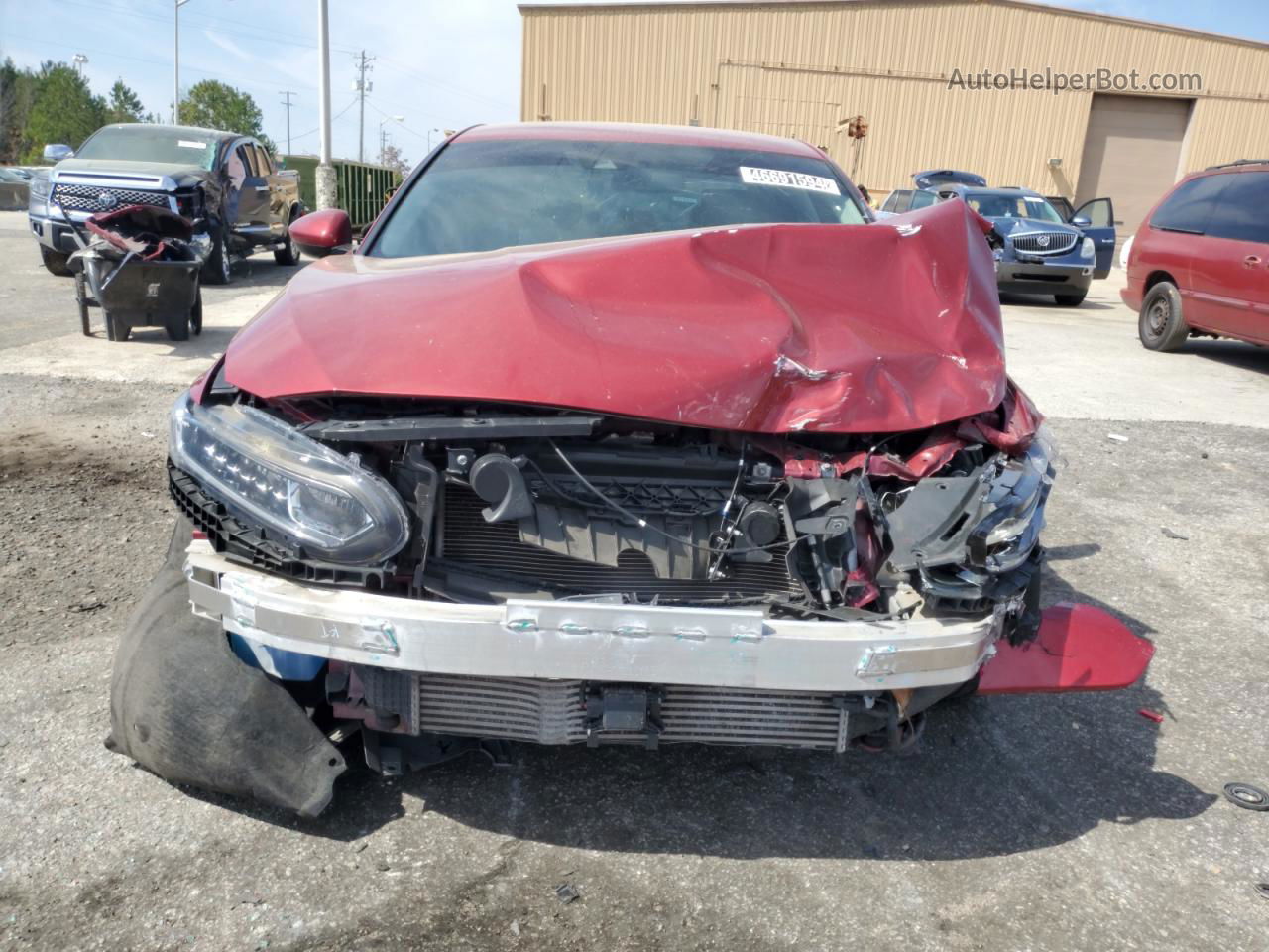 2018 Honda Accord Lx Red vin: 1HGCV1F1XJA133673