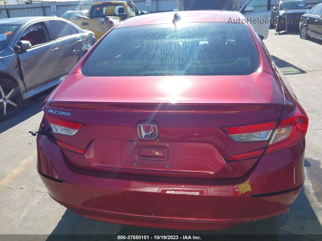 2018 Honda Accord Lx Red vin: 1HGCV1F1XJA218626