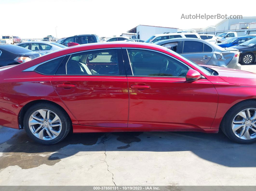 2018 Honda Accord Lx Red vin: 1HGCV1F1XJA218626