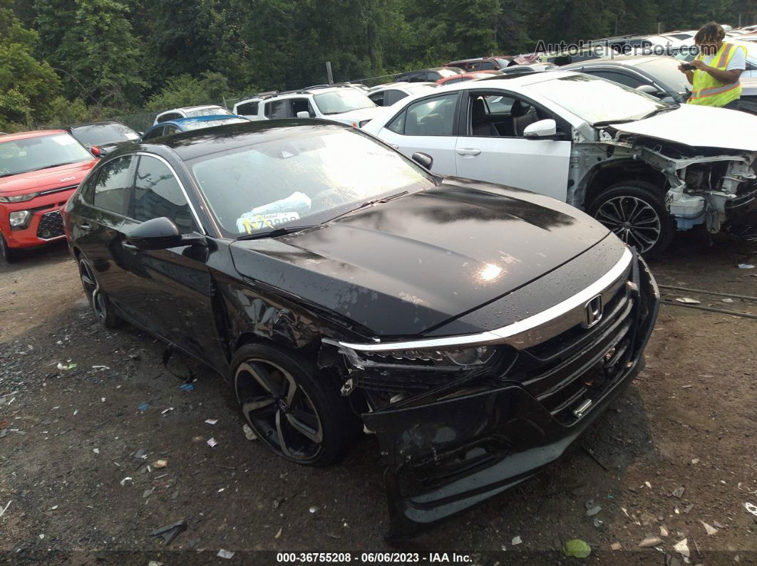 2019 Honda Accord Lx Black vin: 1HGCV1F1XKA072598