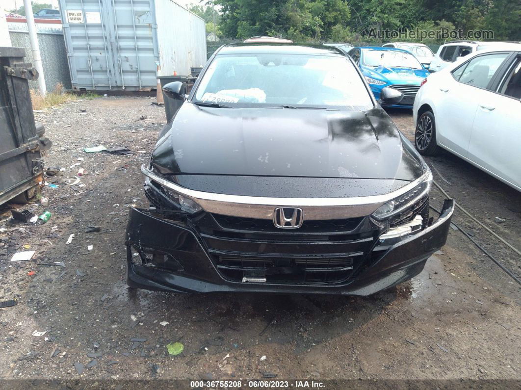 2019 Honda Accord Lx Black vin: 1HGCV1F1XKA072598