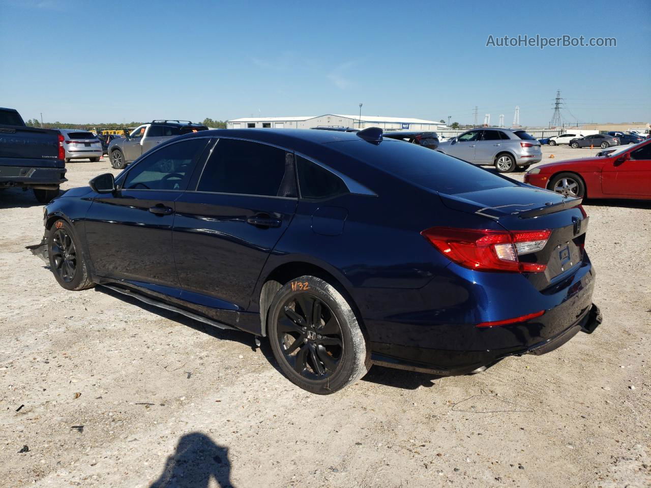 2019 Honda Accord Lx Blue vin: 1HGCV1F1XKA084461