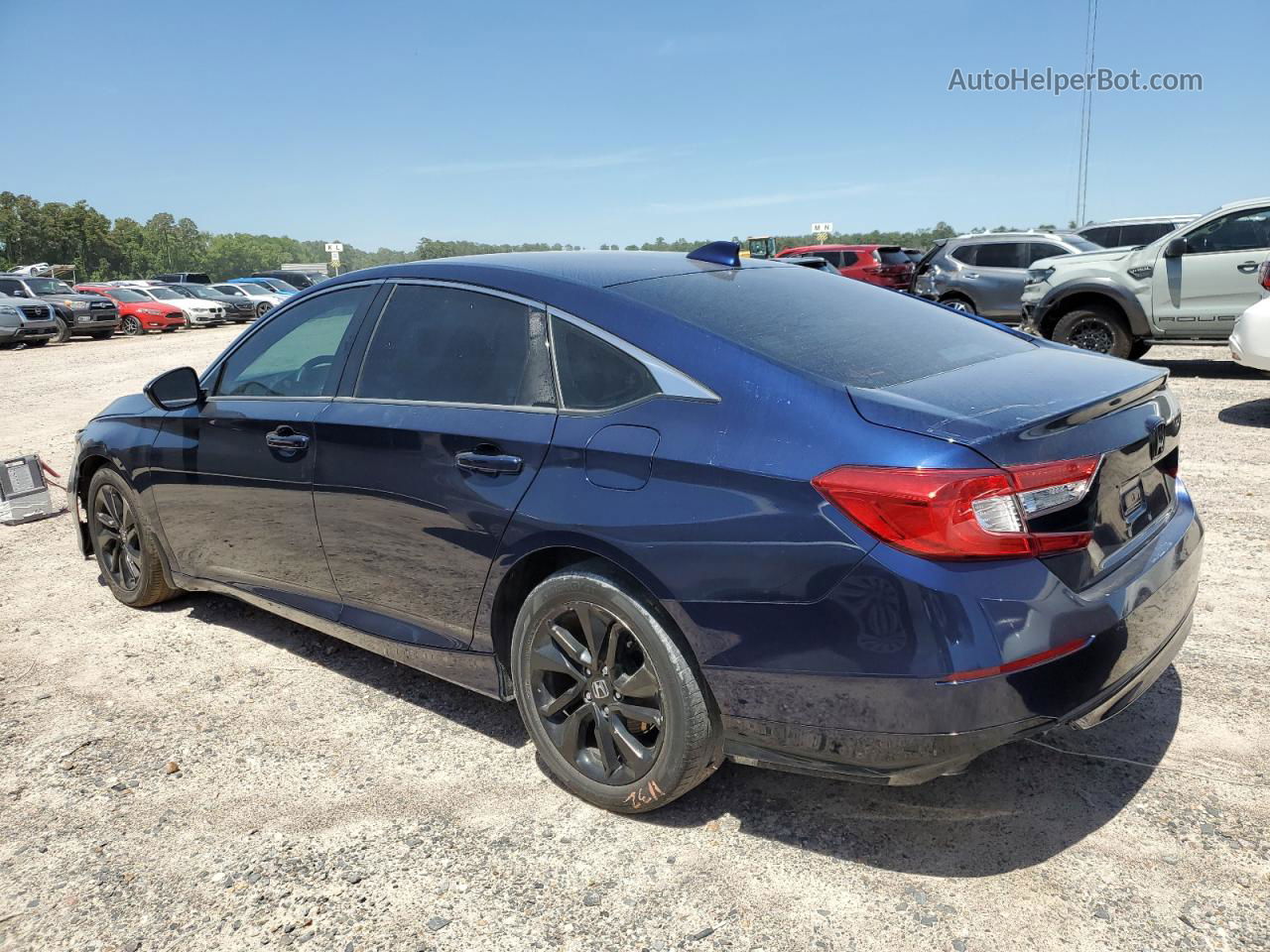 2019 Honda Accord Lx Синий vin: 1HGCV1F1XKA084461