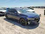 2019 Honda Accord Lx Blue vin: 1HGCV1F1XKA084461