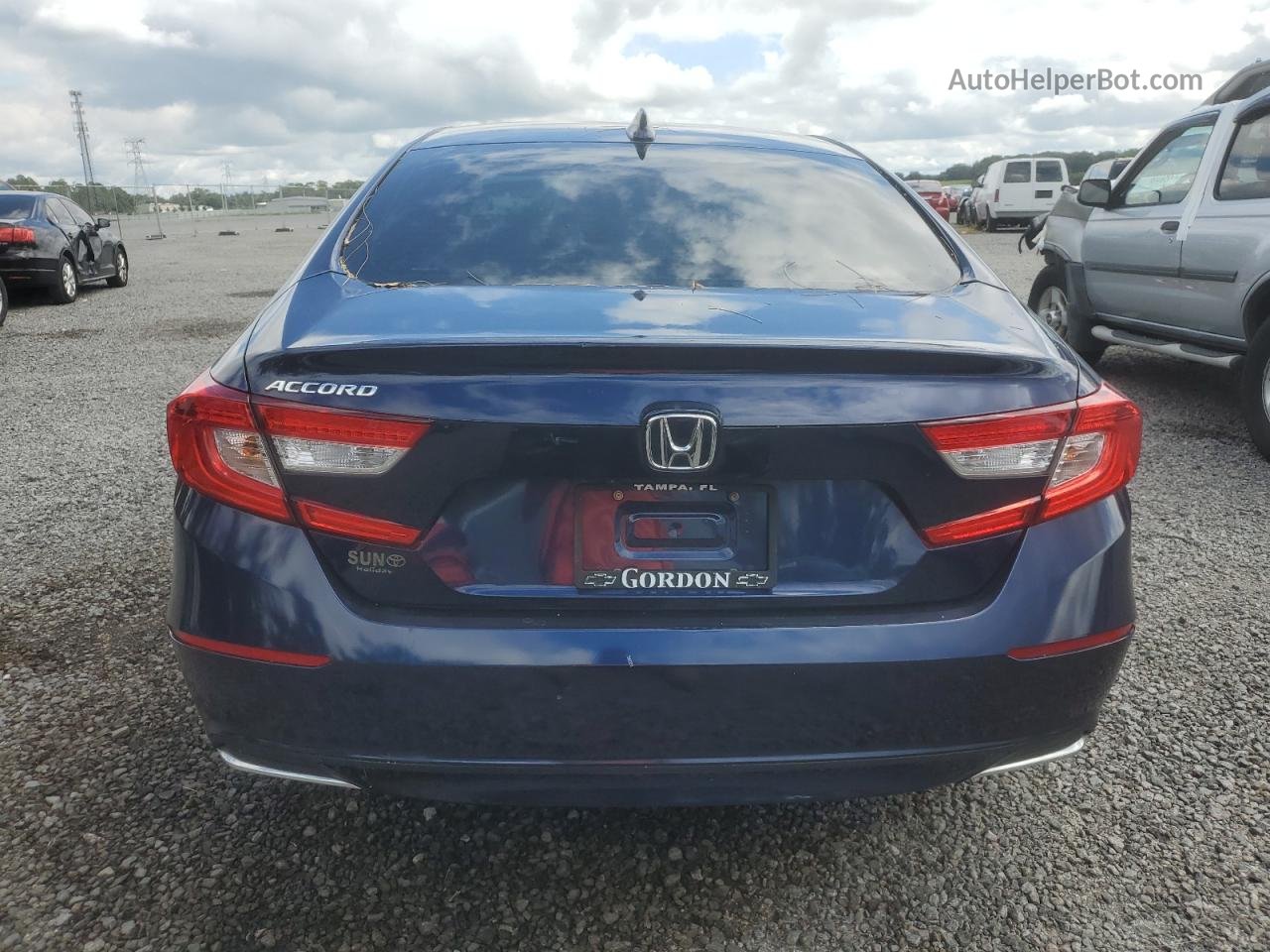 2019 Honda Accord Lx Blue vin: 1HGCV1F1XKA103848