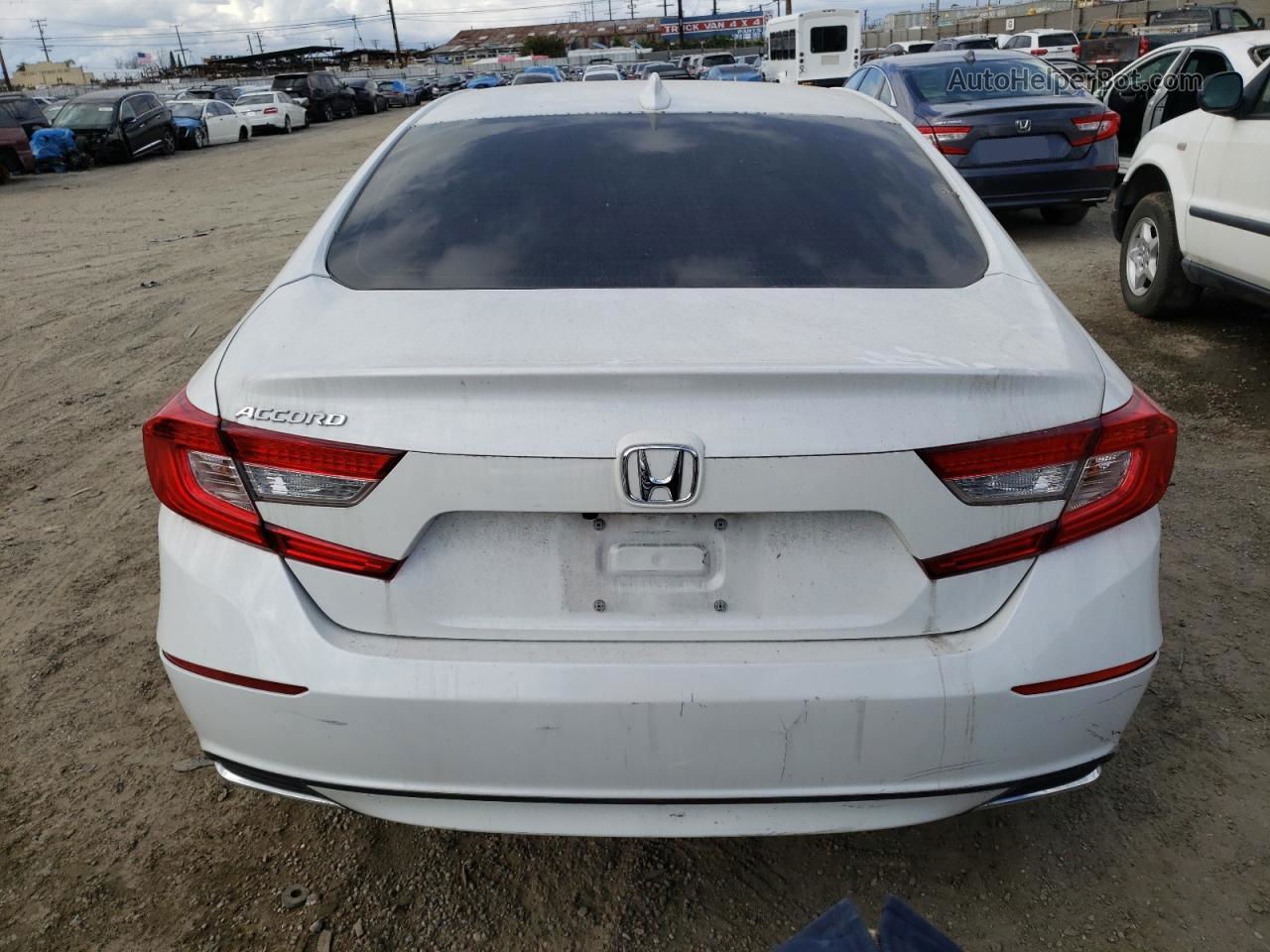 2019 Honda Accord Lx White vin: 1HGCV1F1XKA122965