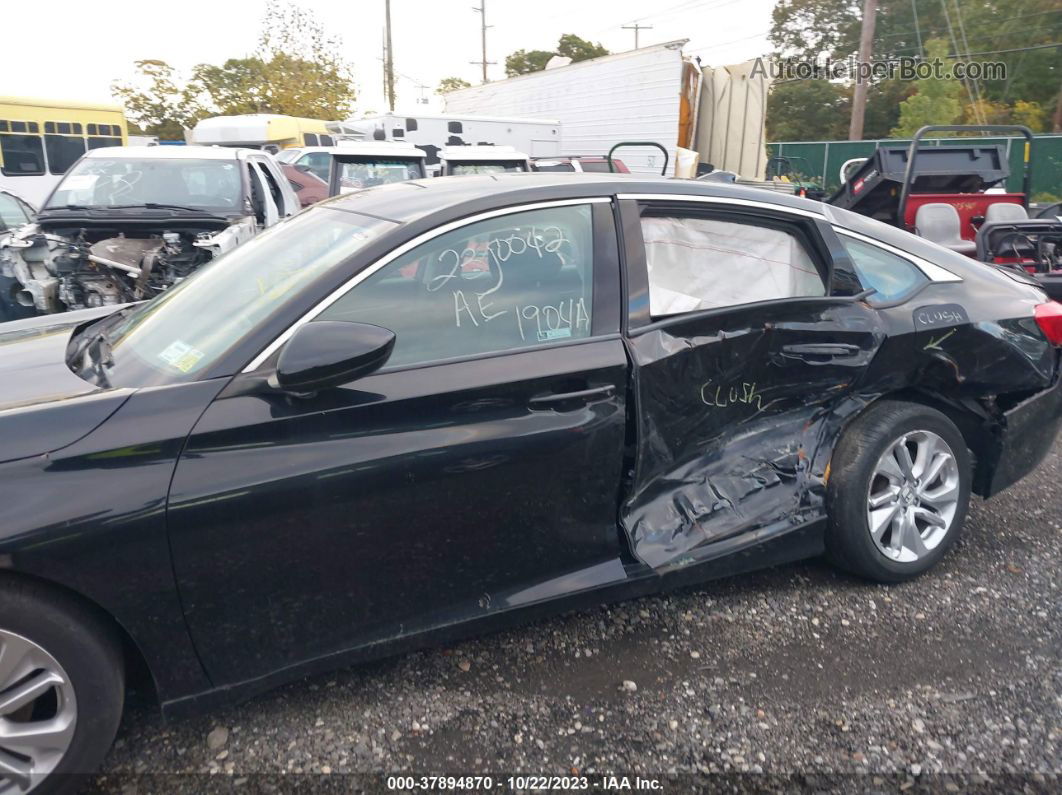 2019 Honda Accord Lx Black vin: 1HGCV1F1XKA128345