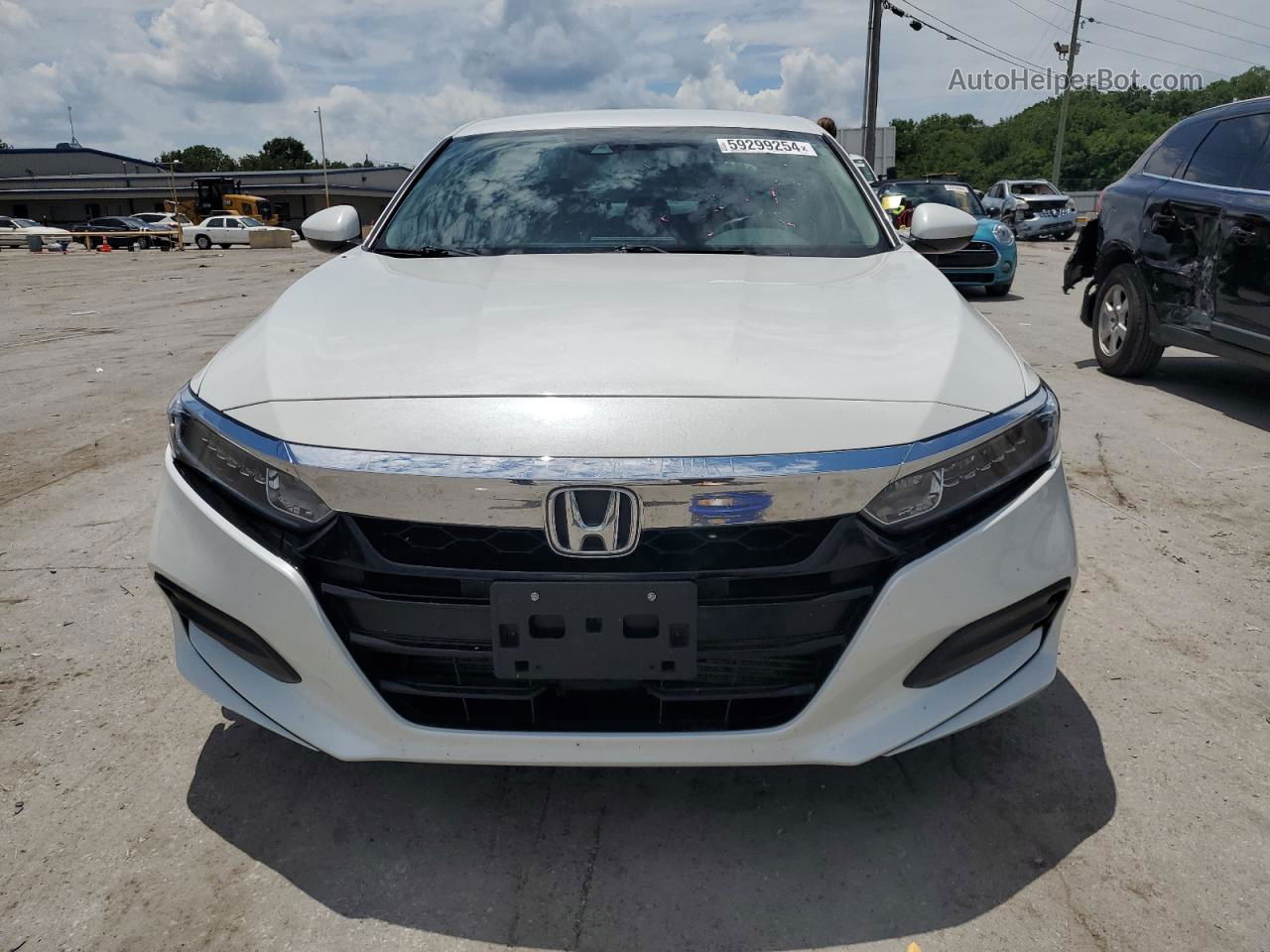 2019 Honda Accord Lx White vin: 1HGCV1F1XKA150829