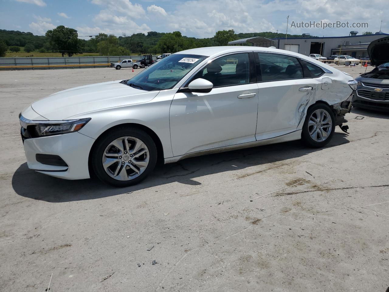 2019 Honda Accord Lx White vin: 1HGCV1F1XKA150829