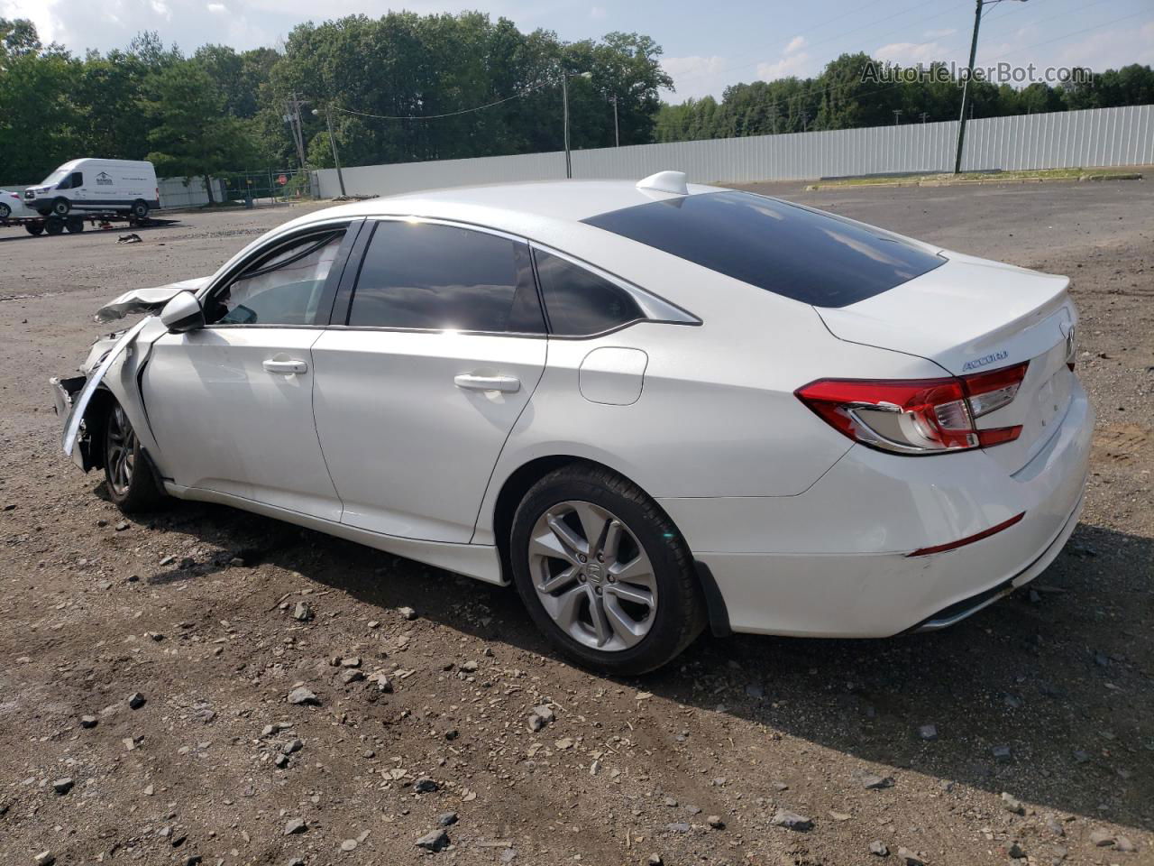 2019 Honda Accord Lx White vin: 1HGCV1F1XKA155920