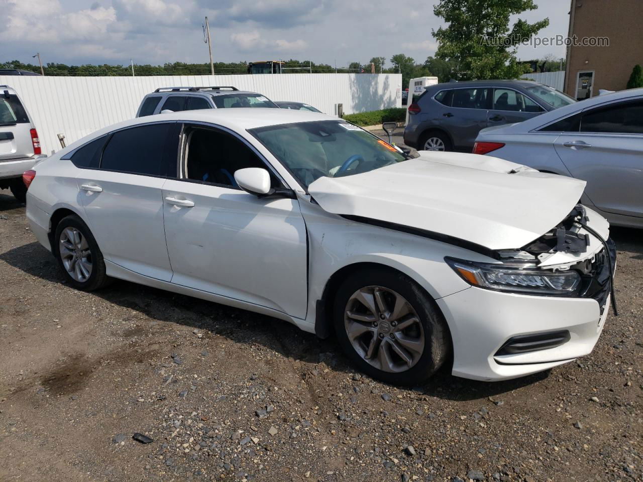 2019 Honda Accord Lx White vin: 1HGCV1F1XKA155920