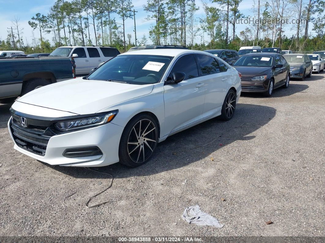 2019 Honda Accord Lx White vin: 1HGCV1F1XKA167789