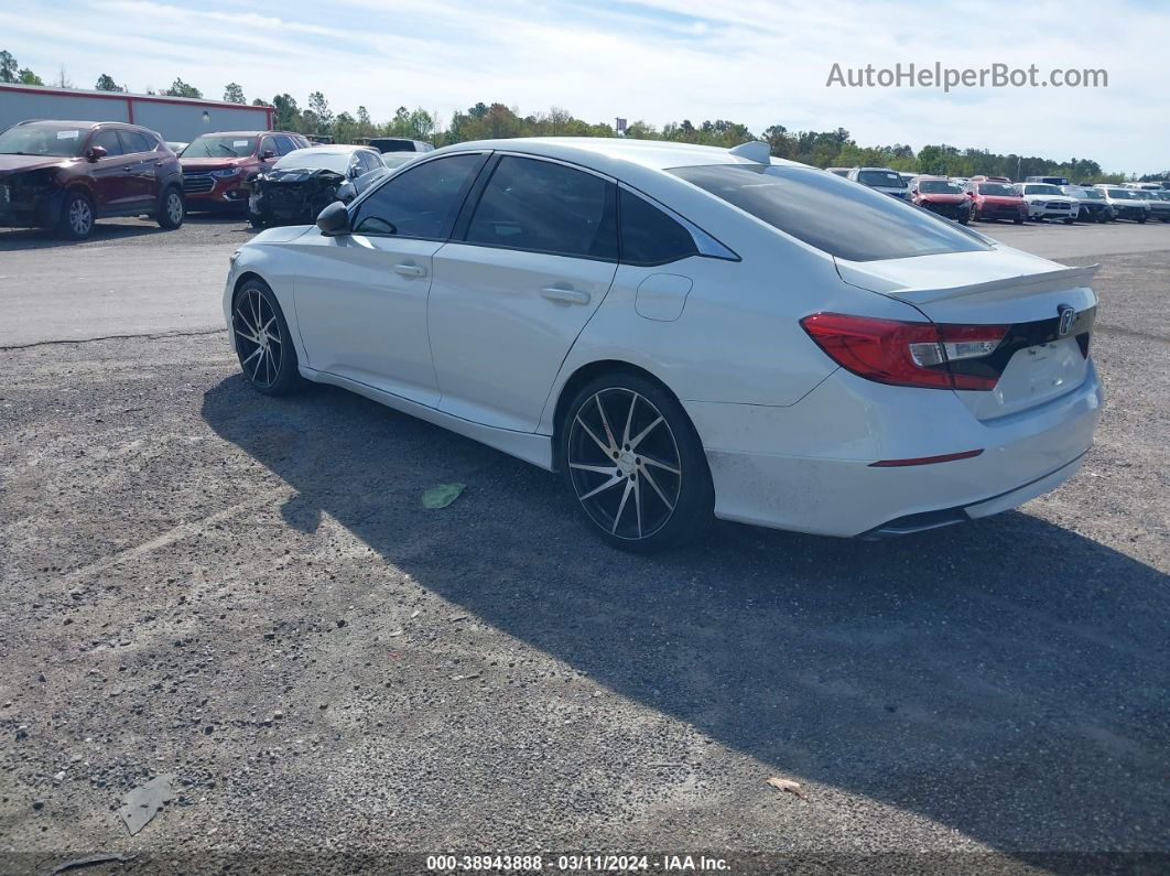 2019 Honda Accord Lx White vin: 1HGCV1F1XKA167789