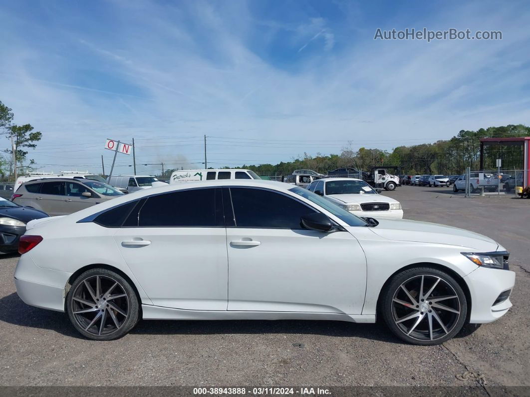 2019 Honda Accord Lx White vin: 1HGCV1F1XKA167789