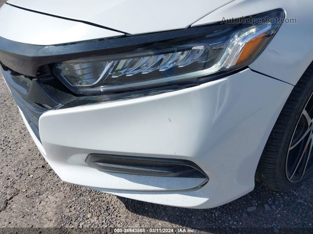 2019 Honda Accord Lx White vin: 1HGCV1F1XKA167789