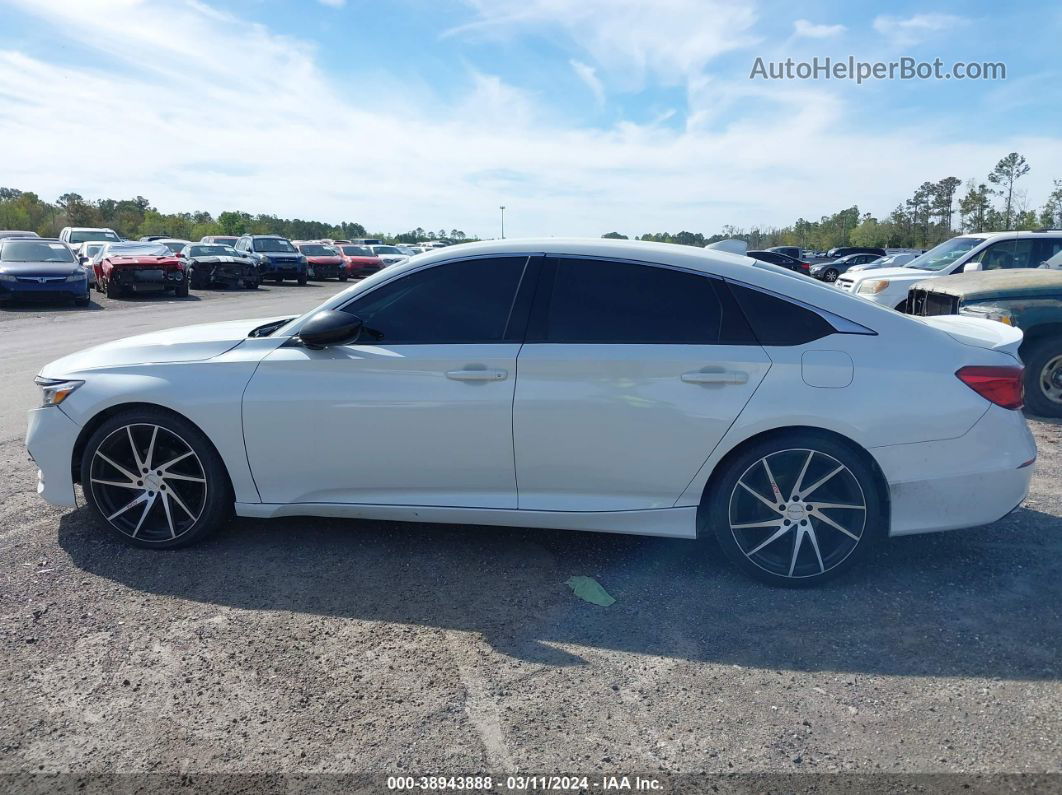 2019 Honda Accord Lx White vin: 1HGCV1F1XKA167789