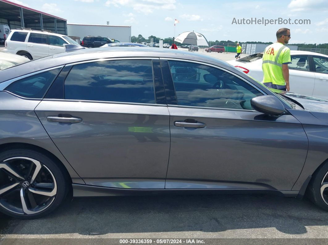 2018 Honda Accord Sport Gray vin: 1HGCV1F30JA022292