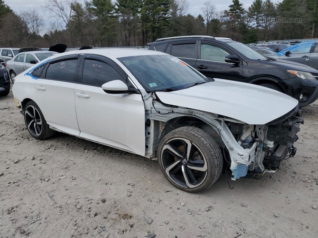 2018 Honda Accord Sport White vin: 1HGCV1F30JA130590