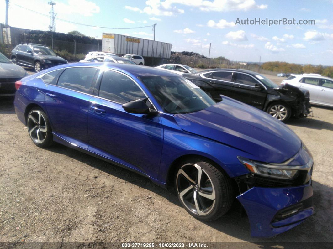 2018 Honda Accord Sedan Sport 1.5t Blue vin: 1HGCV1F30JA148071