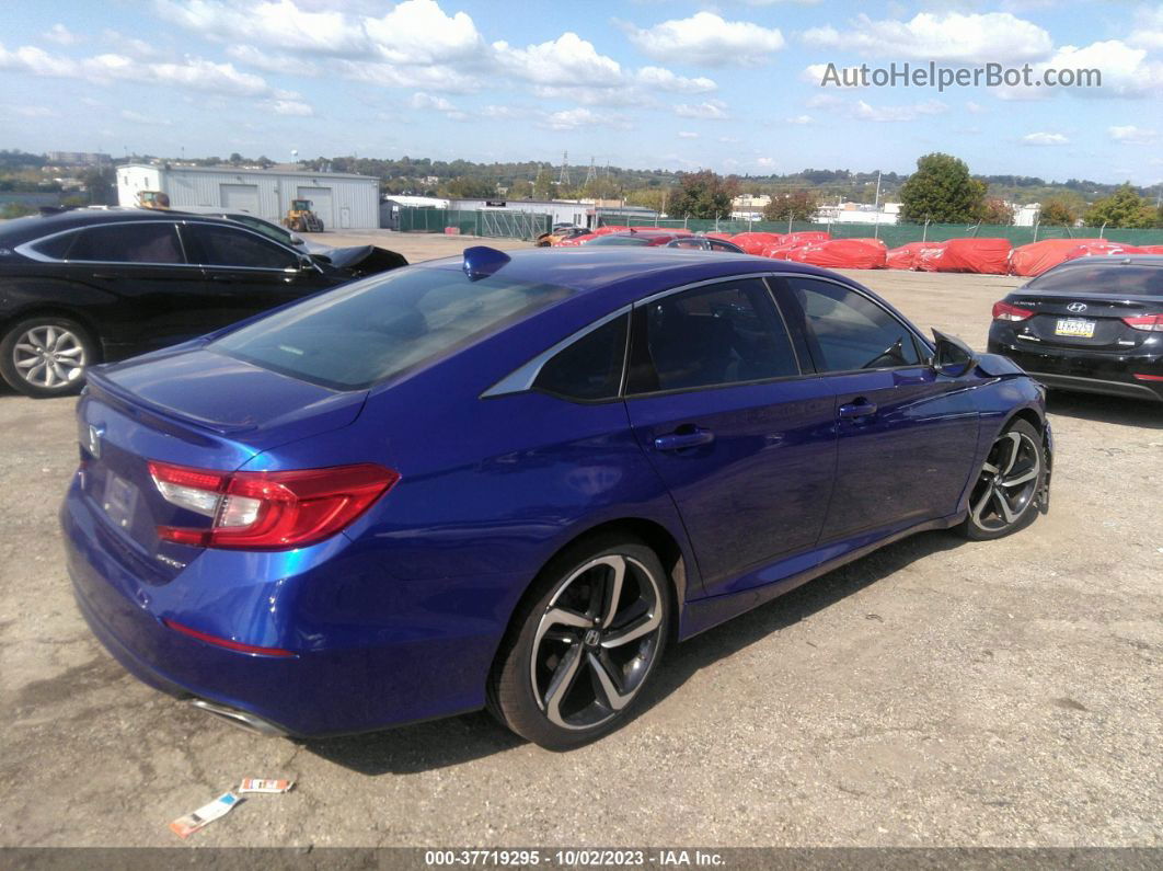 2018 Honda Accord Sedan Sport 1.5t Blue vin: 1HGCV1F30JA148071