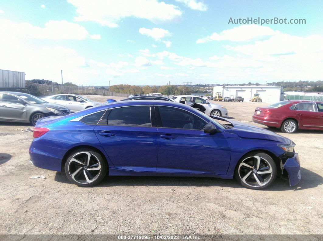 2018 Honda Accord Sedan Sport 1.5t Blue vin: 1HGCV1F30JA148071