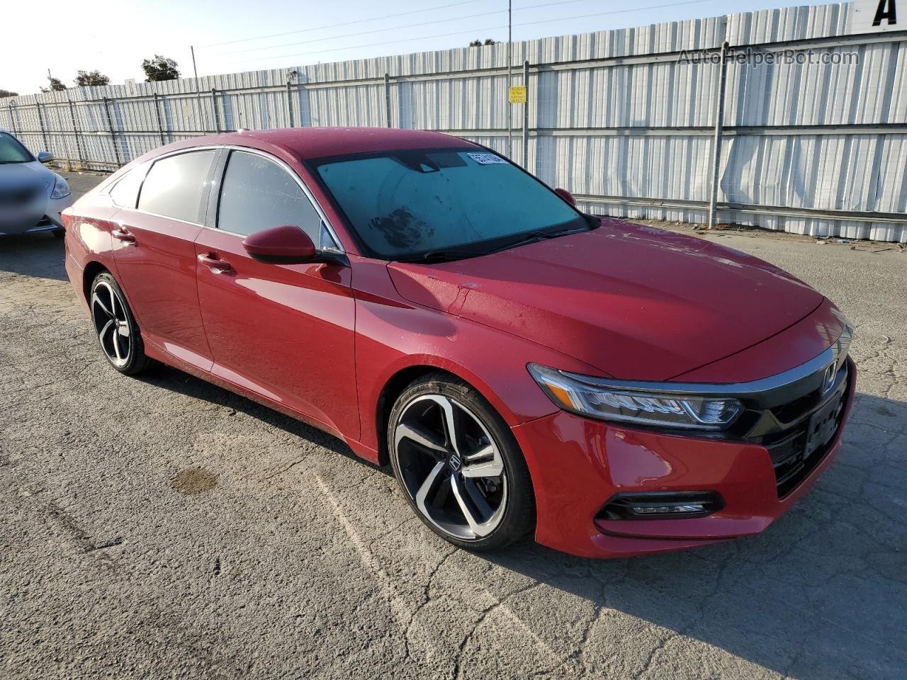 2018 Honda Accord Sport Red vin: 1HGCV1F30JA182690