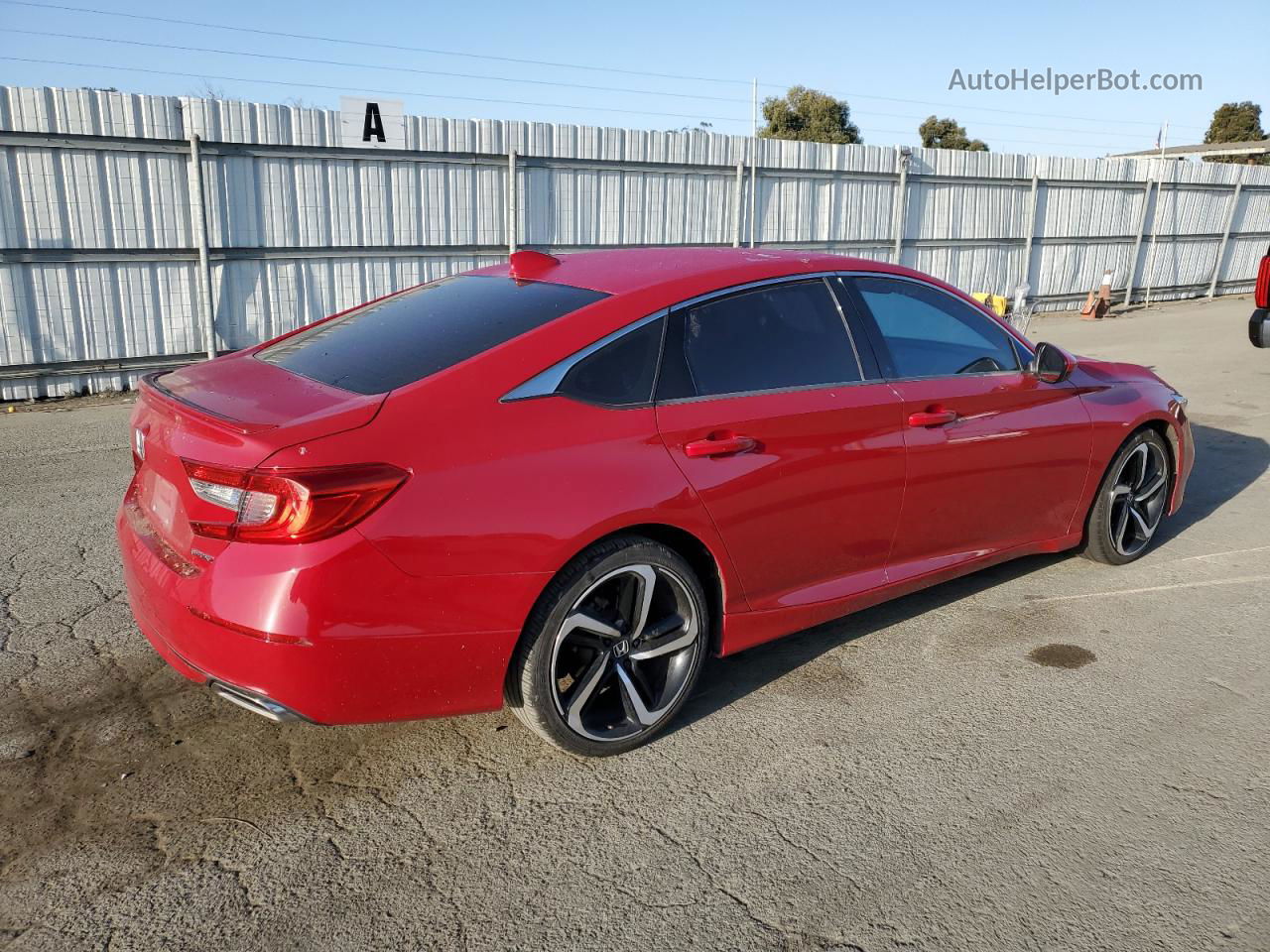 2018 Honda Accord Sport Red vin: 1HGCV1F30JA182690