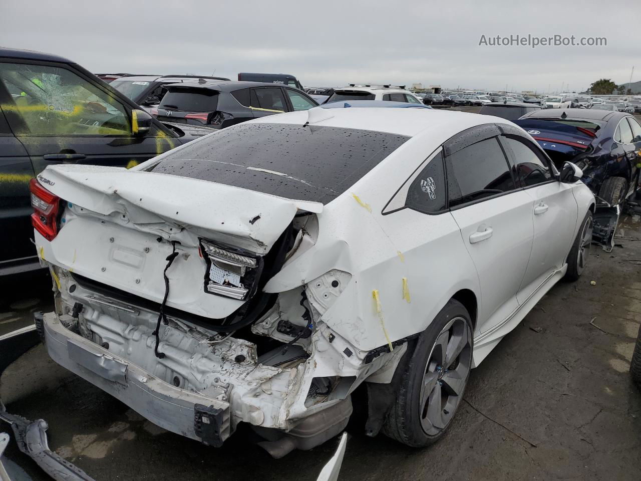 2018 Honda Accord Sport White vin: 1HGCV1F30JA185685