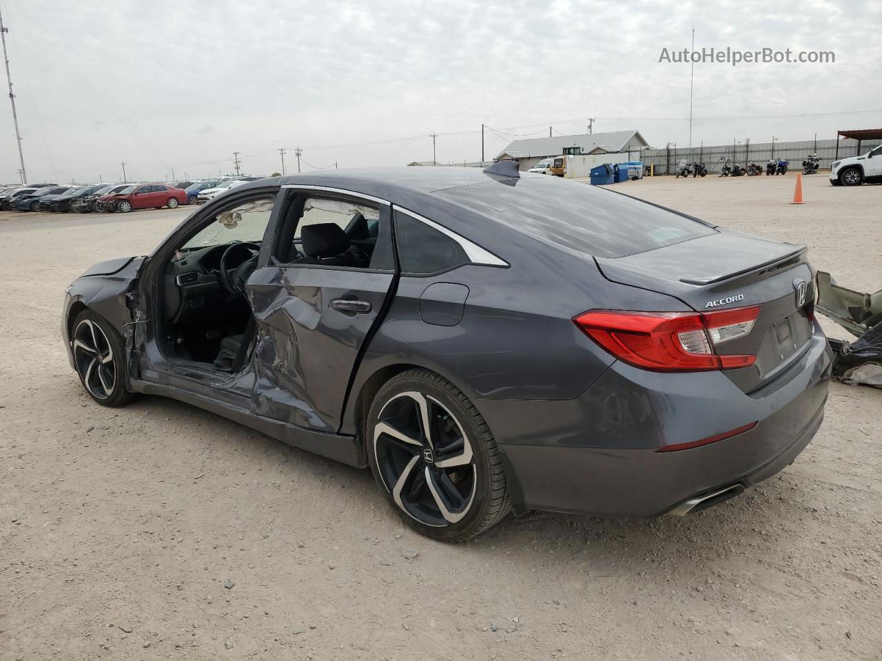 2018 Honda Accord Sport Gray vin: 1HGCV1F30JA206261