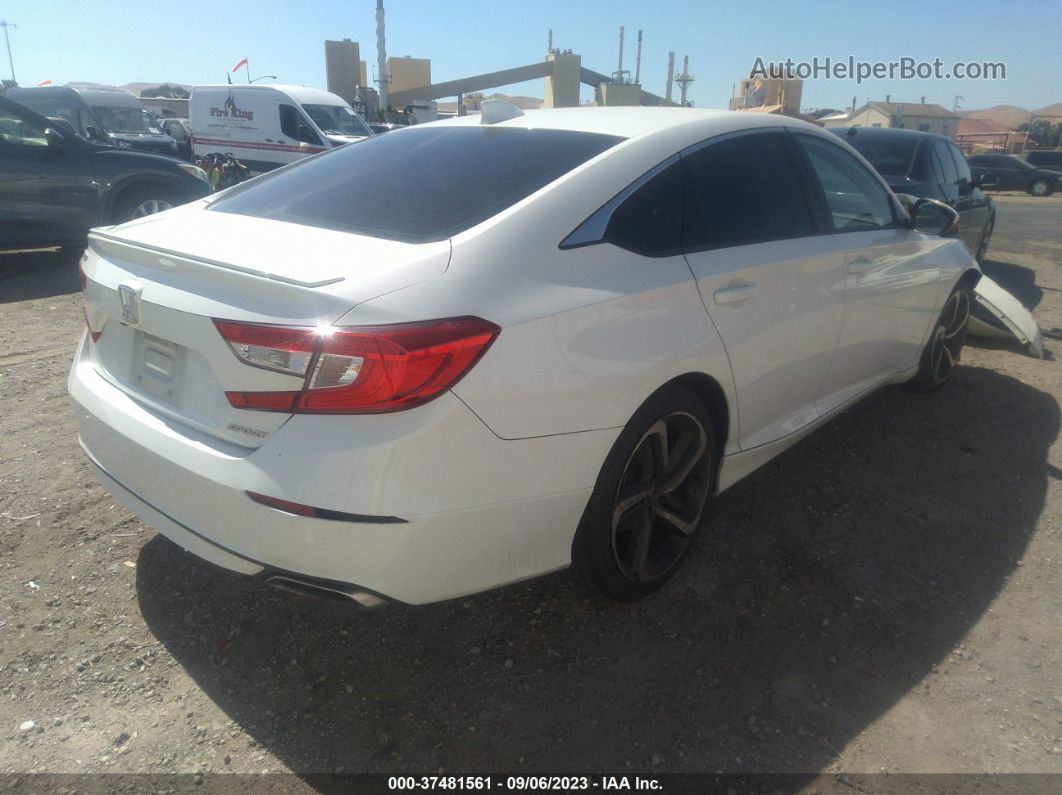 2018 Honda Accord Sport White vin: 1HGCV1F30JA212755