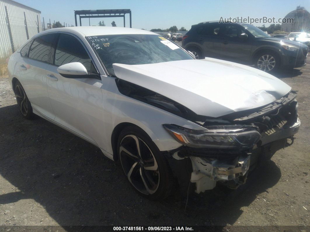 2018 Honda Accord Sport White vin: 1HGCV1F30JA212755