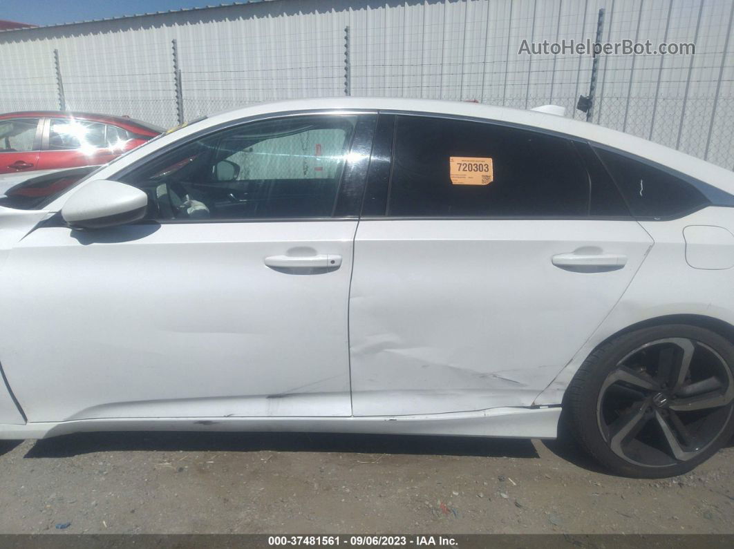 2018 Honda Accord Sport White vin: 1HGCV1F30JA212755