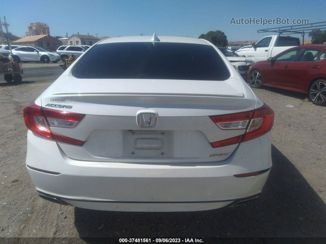 2018 Honda Accord Sport White vin: 1HGCV1F30JA212755