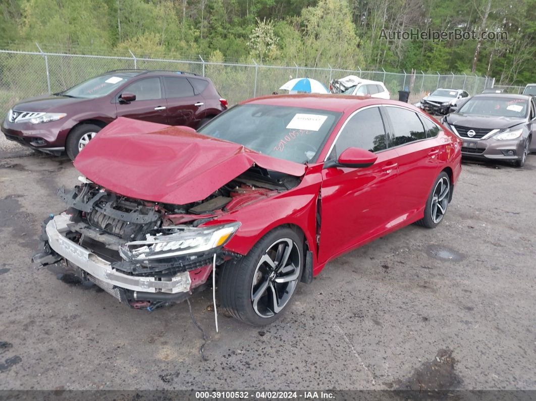 2018 Honda Accord Sport Red vin: 1HGCV1F30JA222105