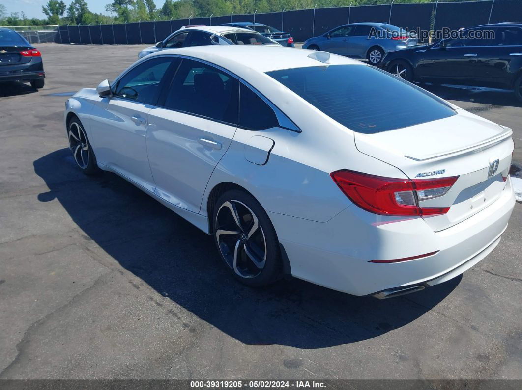 2018 Honda Accord Sport White vin: 1HGCV1F30JA225229