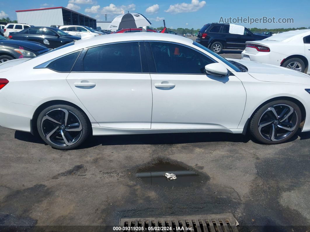 2018 Honda Accord Sport White vin: 1HGCV1F30JA225229