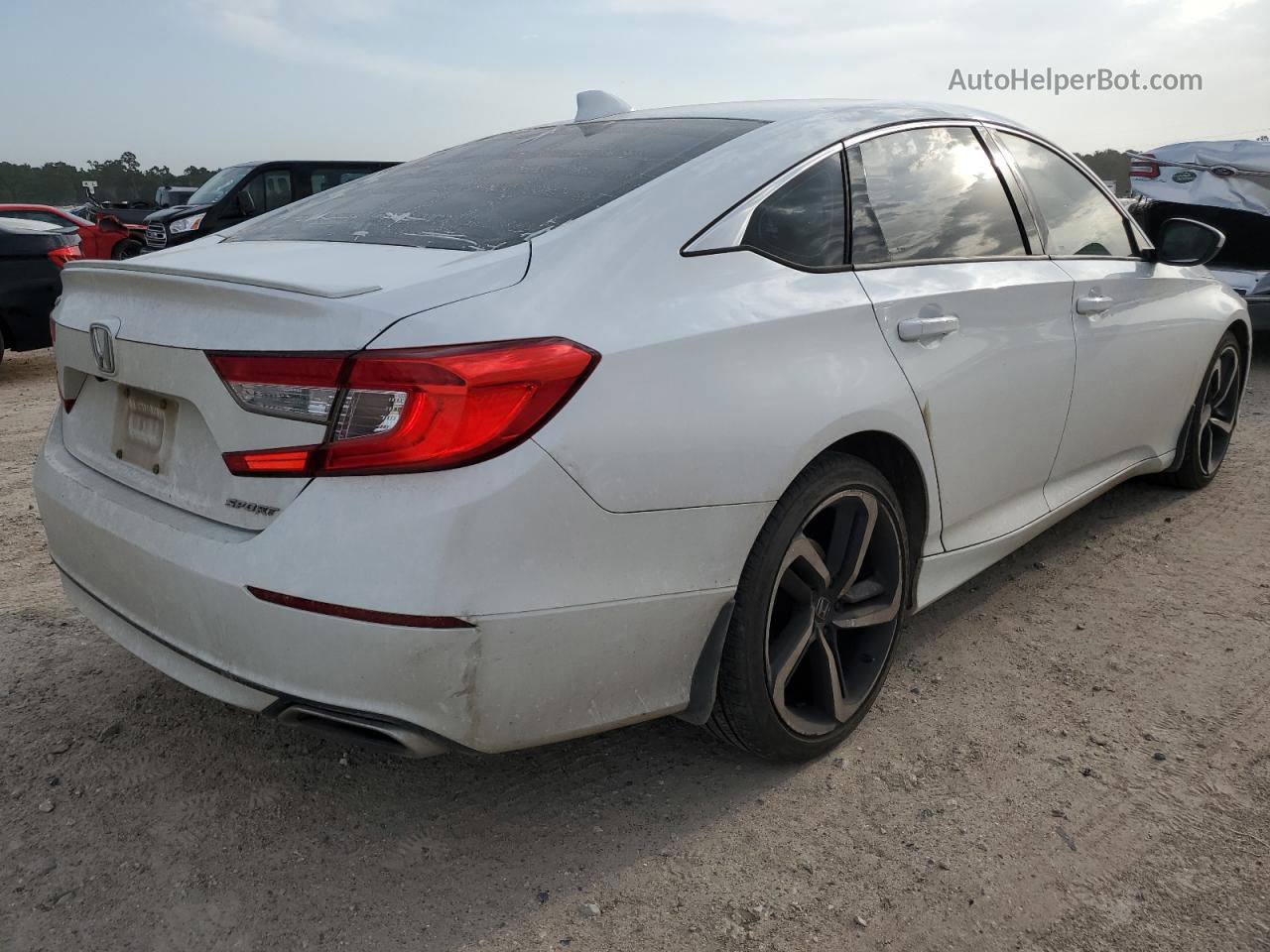 2018 Honda Accord Sport White vin: 1HGCV1F30JA230740