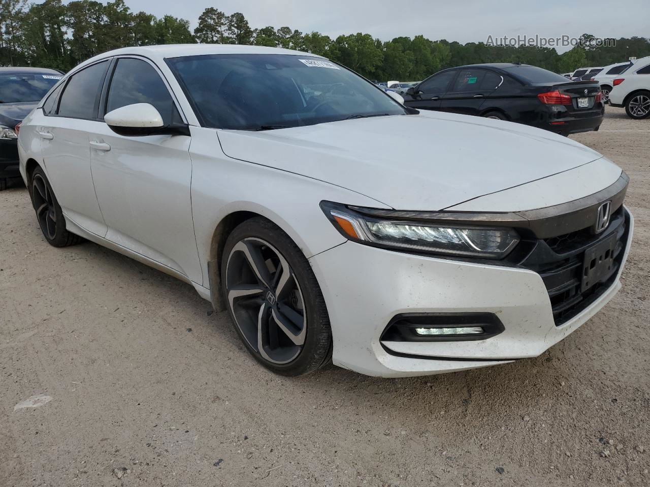 2018 Honda Accord Sport White vin: 1HGCV1F30JA230740