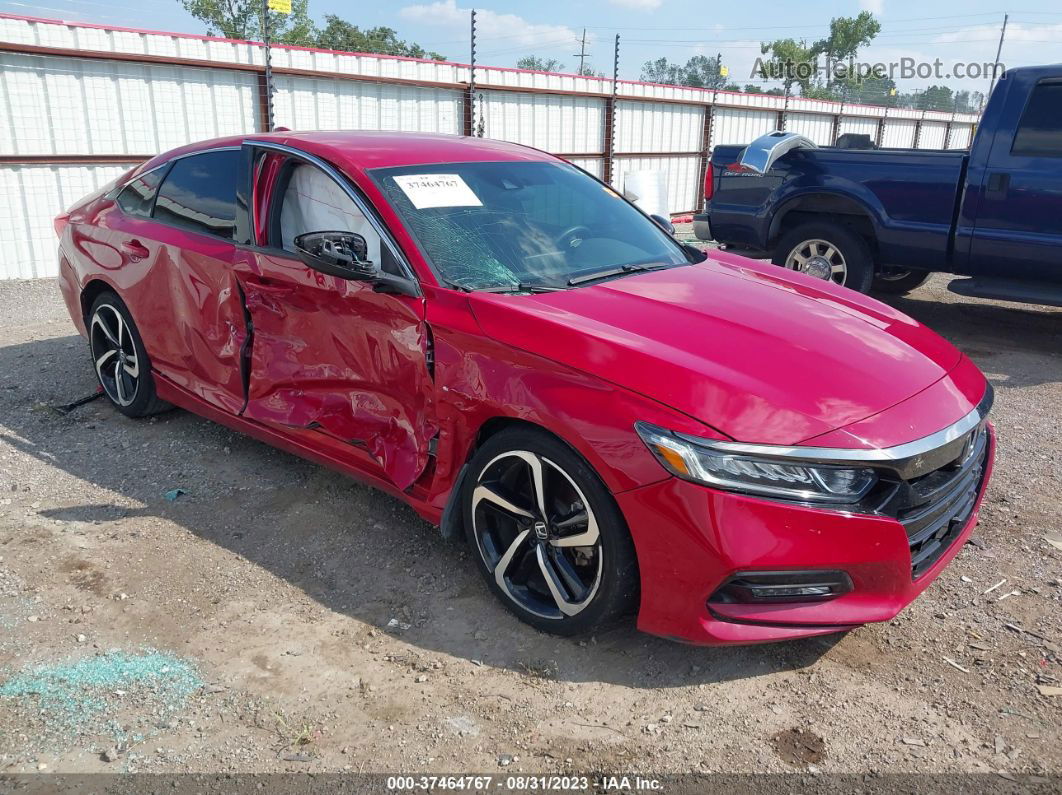 2018 Honda Accord Sport Burgundy vin: 1HGCV1F30JA261163