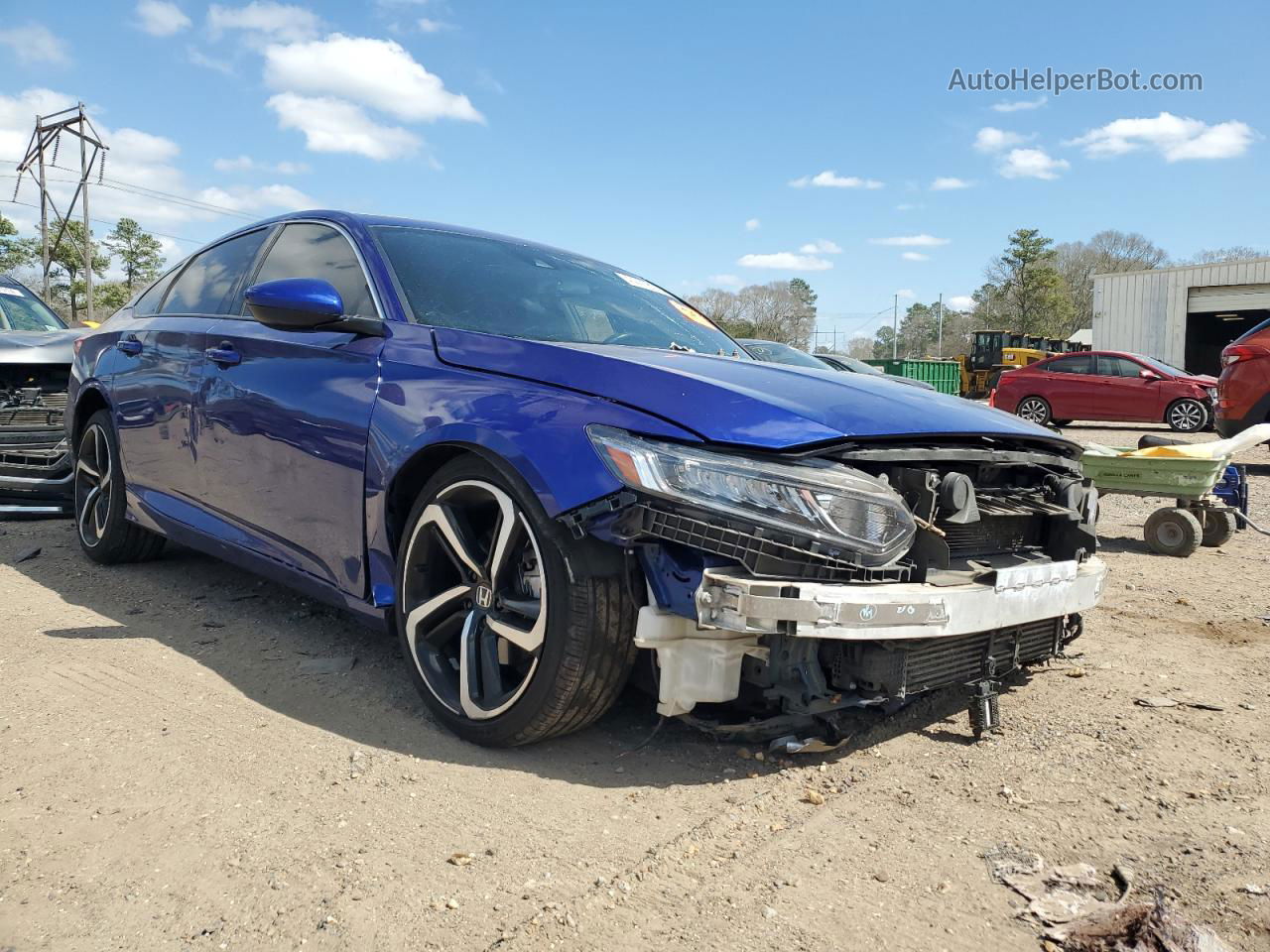 2019 Honda Accord Sport Blue vin: 1HGCV1F30KA013884