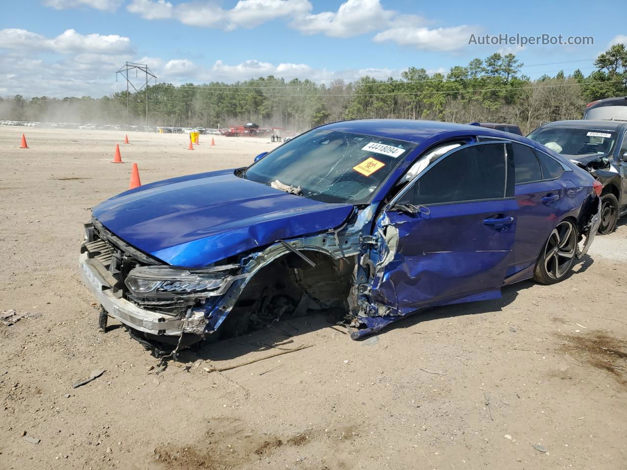 2019 Honda Accord Sport Blue vin: 1HGCV1F30KA013884