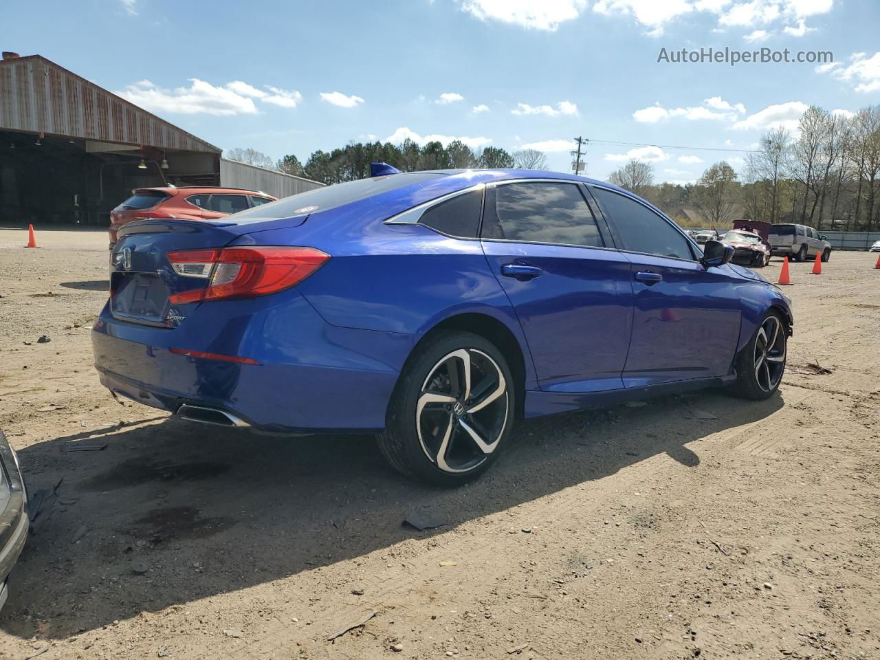 2019 Honda Accord Sport Blue vin: 1HGCV1F30KA013884