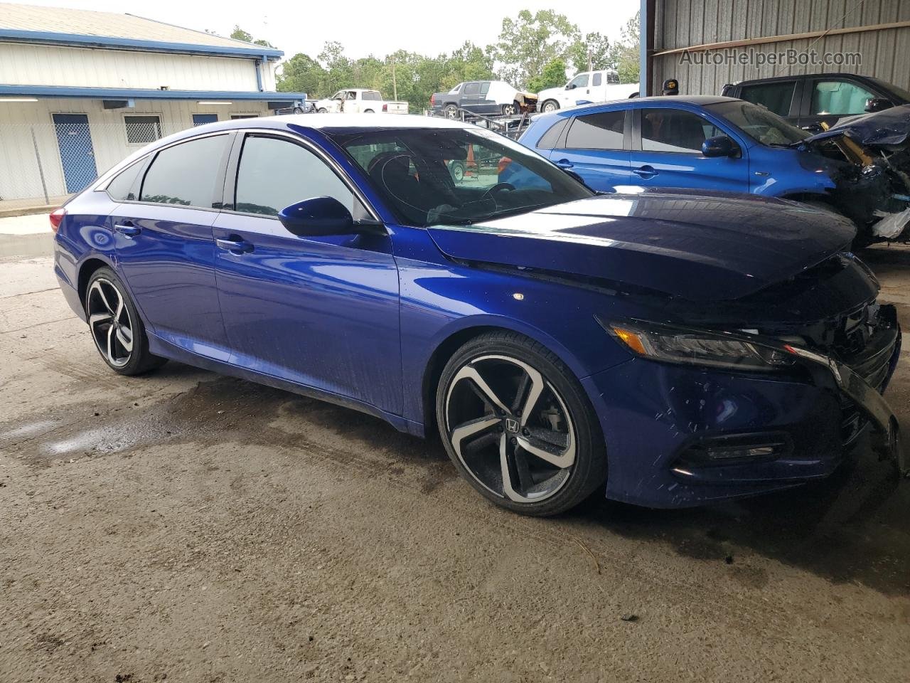 2019 Honda Accord Sport Blue vin: 1HGCV1F30KA028420