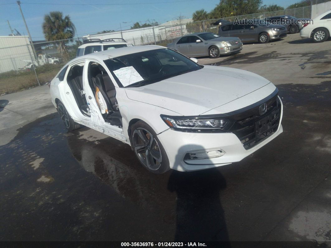 2019 Honda Accord Sedan Sport 1.5t White vin: 1HGCV1F30KA035531