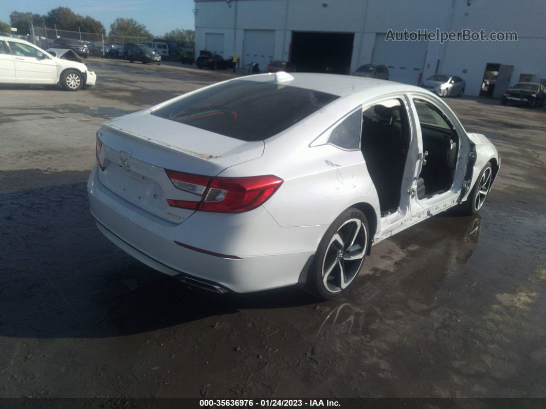 2019 Honda Accord Sedan Sport 1.5t White vin: 1HGCV1F30KA035531