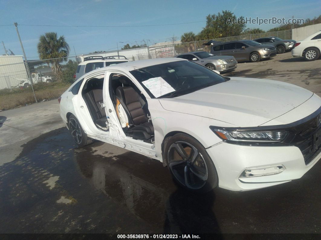 2019 Honda Accord Sedan Sport 1.5t White vin: 1HGCV1F30KA035531